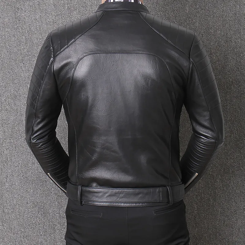 Большой размер d Байкерская мужская куртка из натуральной кожи и пальто американский стиль плюс размер XXXL мужские дубленки Автомобильная