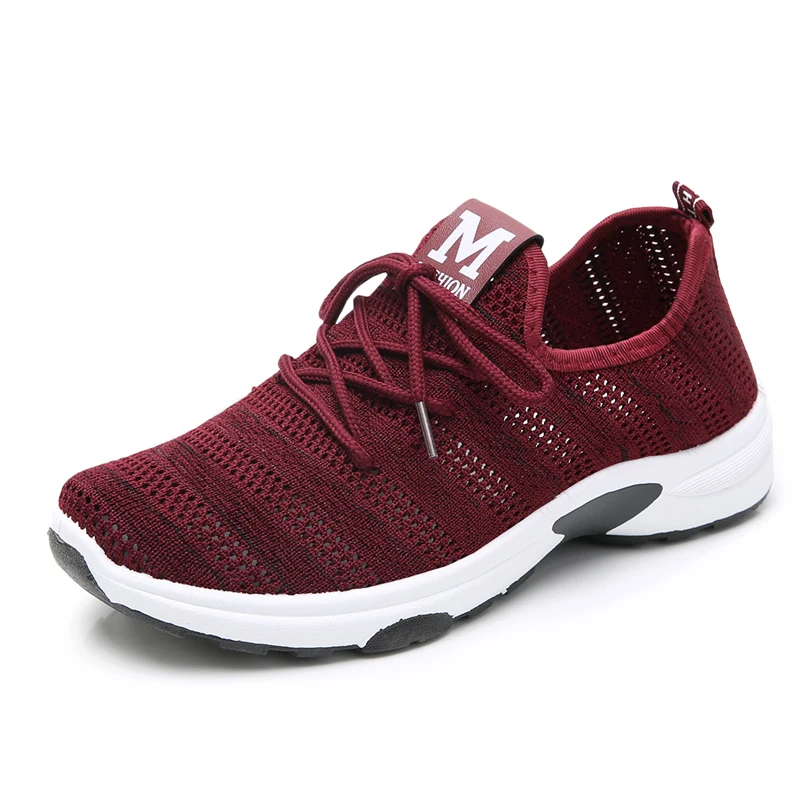

Red Women Shoes Women Sneakers 2019 Summer New Non-slip Soft Old Beijing Cloth Shoes Lace Up Womens Shoes Woman Zapatos De Mujer