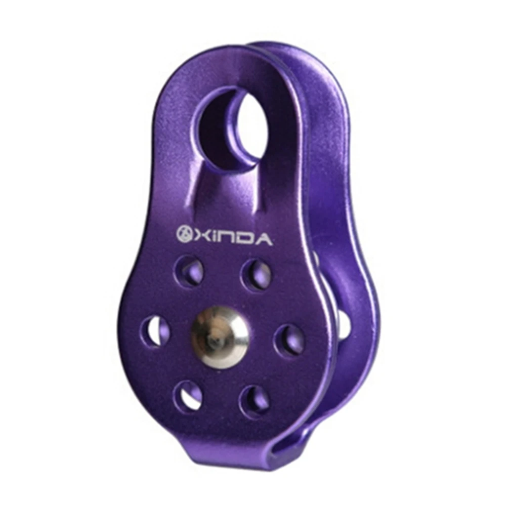 20KN Aluminium Alloy Rock Fixed Side Rope Pulleys Climbing Carabiner