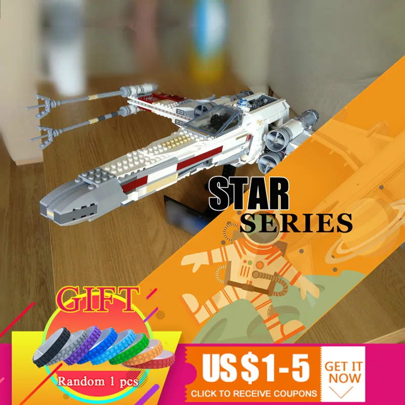 

05039 1586pcs Star and War Series UCS Rebel Red Five X wing Starfighter set Compatible with 10240 Building Blocks toys