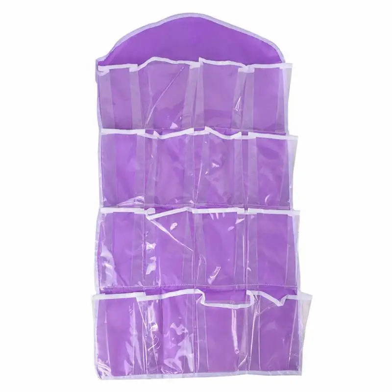 LASPERAL многофункциональная высококачественная ткань Оксфорд нижнее белье бюстгальтер висячая двухсторонняя Ткань сумка для хранения Сортировка Вешалка Органайзер - Цвет: purple 72x41cm
