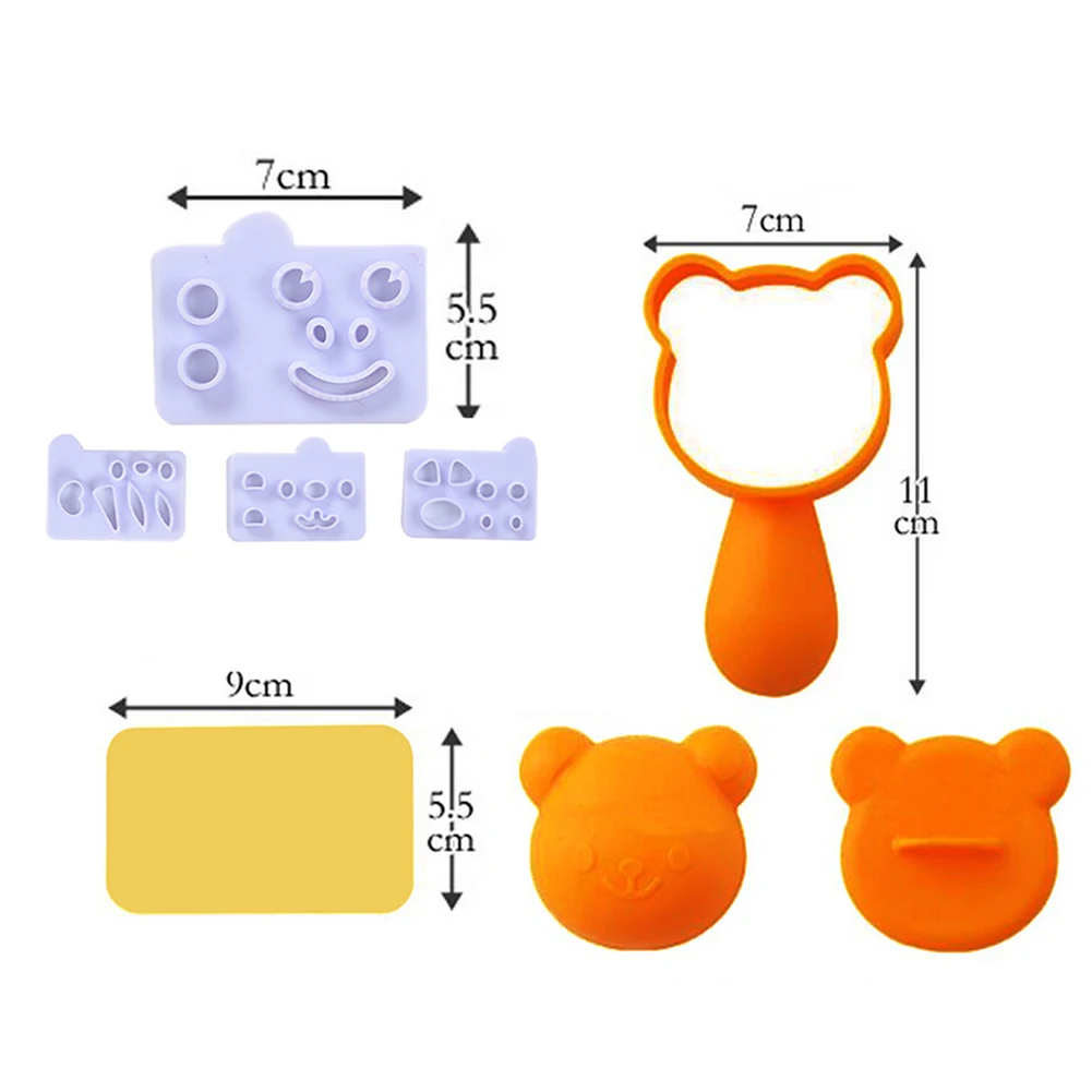 Суши мейкер 1 Набор милый медведь свинка лягушка маленький тигр форма для рисовых шариков суши плесень DIY милая форма для риса Новинка - Цвет: see photo