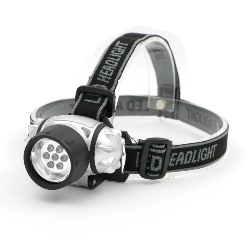 

3 Mode Outdoor Equipment camping Headlamp hunt hike waterproof 3*AAA 7 LED head torch light High strength ABS+Elastic headband