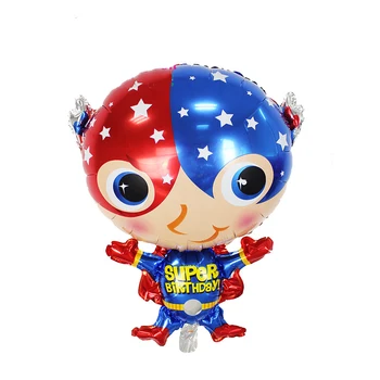 

Lucky 50pcs/lot Superman Balloon Cartoon Foil Air Balloons Birthday Gifts Party Supplies Wedding Decorations Globos Classic Toys