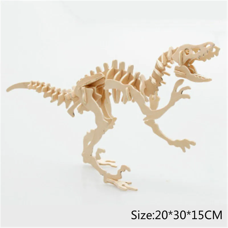 3D Simulation Dinosaur Puzzle Toys DIY Funny Skeleton Model Wooden Educational Intelligent Interactive Toy for Children Gifts 7