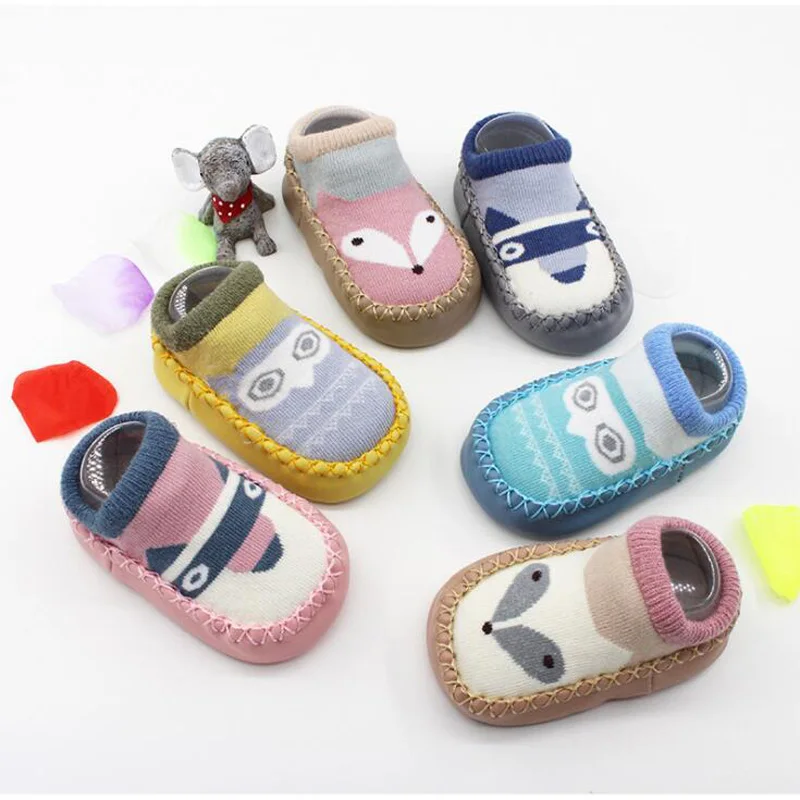 Новые Детские Носки с рисунком, детские носки, нескользящие носки с мягкой подошвой для маленьких мальчиков и девочек