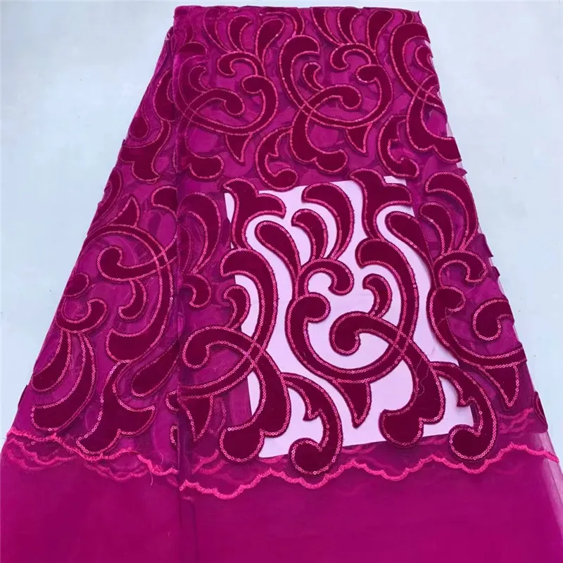 

2018 high quality African flannel lace velvet fabrics, African and Nigeria green lace fabrics ZQ102108