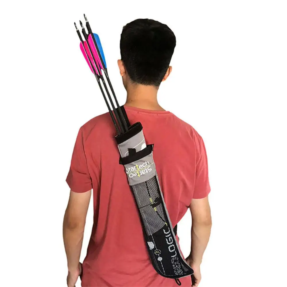 55cm Archery Arrow Quivers Shooting Archery Shoulder back Black Bow