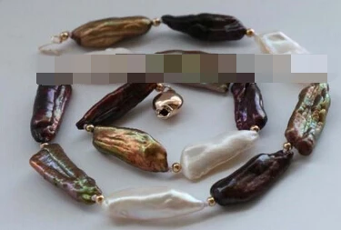 11.24 17.5&quot Genuine Natural Multicolor Baroque Reborn keshi Pearl Necklace AAA | Украшения и аксессуары