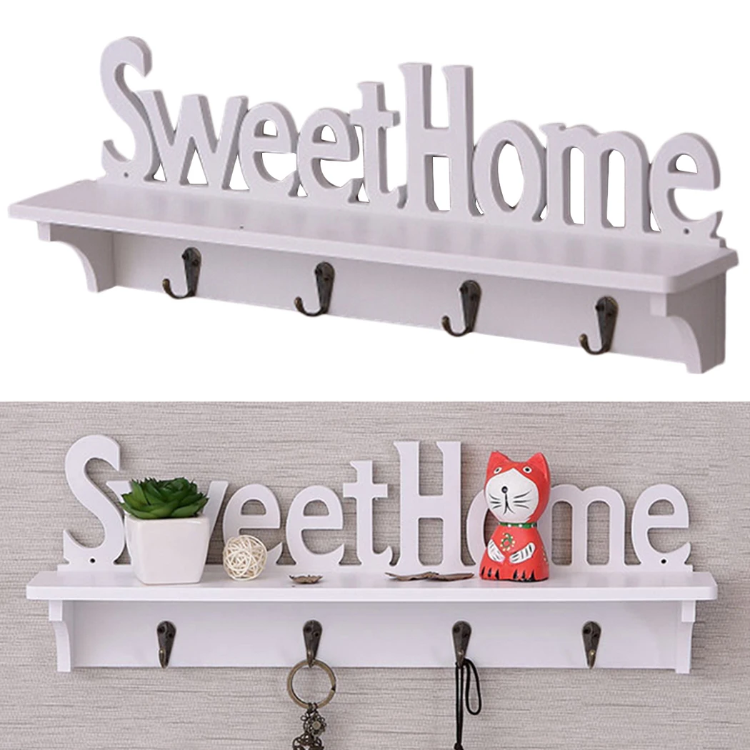 

Sweet Style Wood Key Holder Wall Storage Organizer Strong Magnetic Rack Hanger Key Towel Hooks Clerk Housekeeper Home Wall Decor