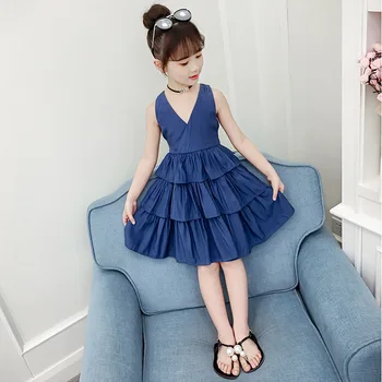 

fashion teenage girl dress 2019 summer toddler baby girls vestidos cake girl dress elegant party and wedding 6 8 10 12 years