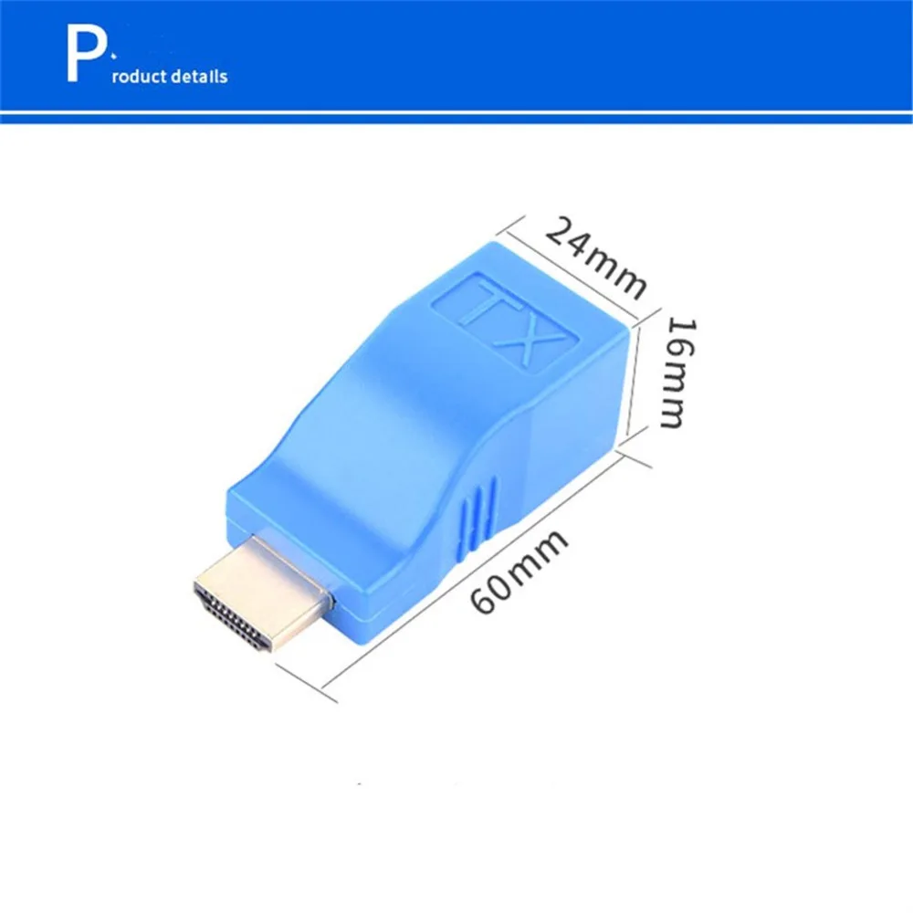 HDMI удлинитель передатчика TX/RX V1.4 HD 30M 4K 1080P по Cat5e CAT6 RJ45 Ethernet кабель для ТВ DVD