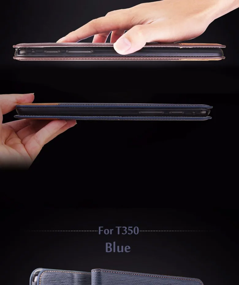 Деловой кожаный чехол для samsung Galaxy Tab A 8," T350 T355 P350 P355, чехол-подставка для планшета с отделением для карт+ пленка+ ручка
