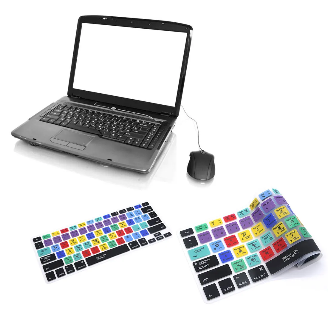 NOYOKERE Keyboard Shortcut Design Functional Silicone Cover For Macbook