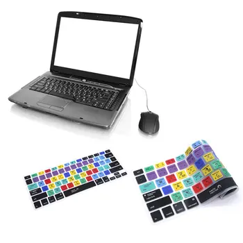 

NOYOKERE Keyboard Shortcut Design Functional Silicone Cover For Macbook Pro Air 13 15 17 Protector Sticker