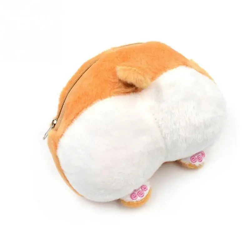 

New Cute Style Novelty 3D Animals shiba Dogs Zipper Plush Coin Purse Kawaii Children Coin Purse Women Wallet Mini Handbags