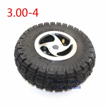 

Size 3.00-4 tire and inner tube wheel Alloy Rim hub for 49cc ATV Quad Gas Electric Scooter Smart Knob by Go Kart Highway tire