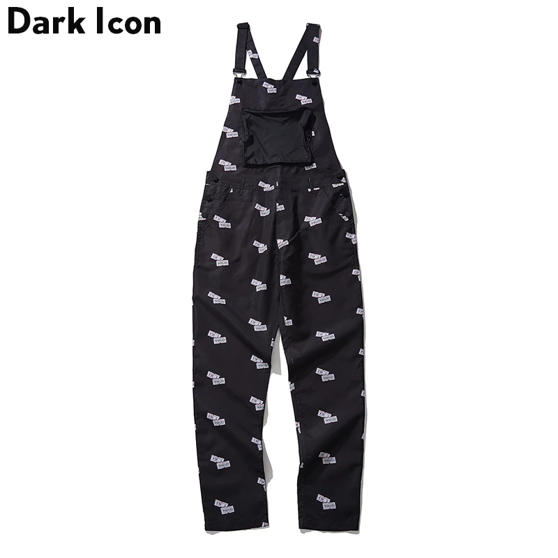 Мужские свободные брюки в стиле хип хоп с принтом штрих кода Dark Icon 2019|Комбинезоны|