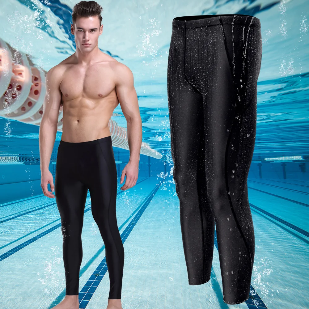 

Quick Drying Competition Swimming Pants Men Diving Suits Trousers Waterproof Swimwears Wetsuits Surfing Clothes 2018 DBO