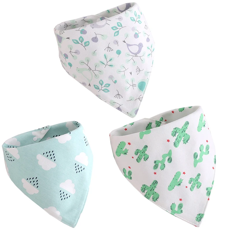 AmyaBaby 3pcs/lot 100% Cotton Baby Boy Girl Bibs Burp Cloths Triangle Newborn Stuff Baby Bibs Bandana Meal Feeding Baberos Bib