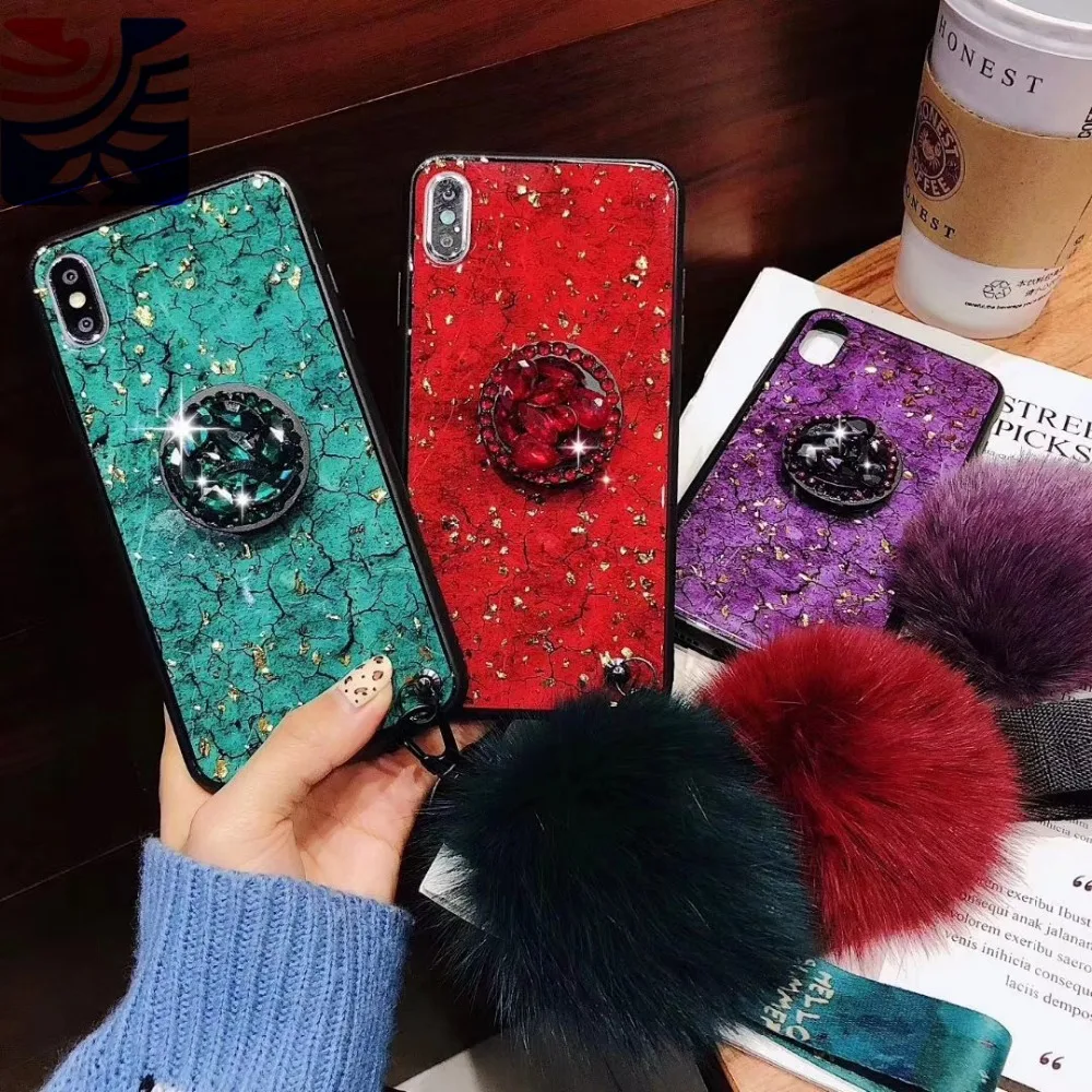 

PEIPENG Luxury Gold Foil Bling Marble diamond phone case Phone Cases Soft TPU Cover For iphone 6 6S 7 8 Plus X Xs Max Christma