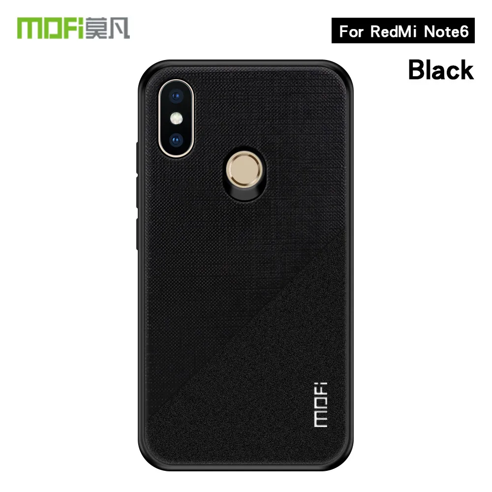 xiaomi leather case chain Mofi Shockproof Men Business Back Cover for Xiaomi Redmi Note 6 Case 6.26" xiaomi leather case glass Cases For Xiaomi