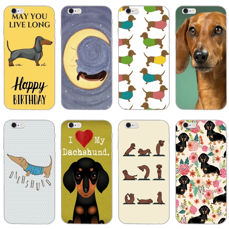 

Dachshund cute dog Silicone Phone Case For Huawei Honor 10 9 Lite 8 8C 8X 7C 7X 7A 6C pro Play 6X 6A 5A 5C 5X V8 V10