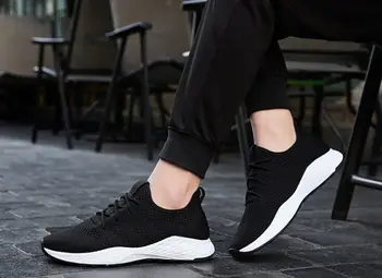 

Male Casual Shoes Sneakers Brand Men Shoes Flats Mesh Loafers Fly Knit Breathable Plus Big Size Summer Sawol Chaussure Homme