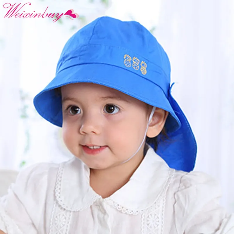 Buy Summer Baby Hat Girl Sun Hat Sunscreen Children Solid Color Cute Boy