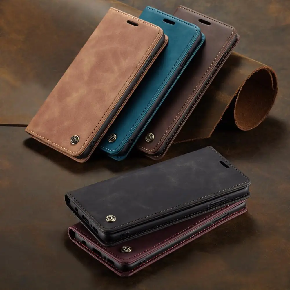 

CaseMe Magnetic Case For Samsung Galaxy S10 Retro Wallet Leather Case For Galaxy S10e S9 S8+ A30 A50 A70 A40 A10 S7 A51 A71