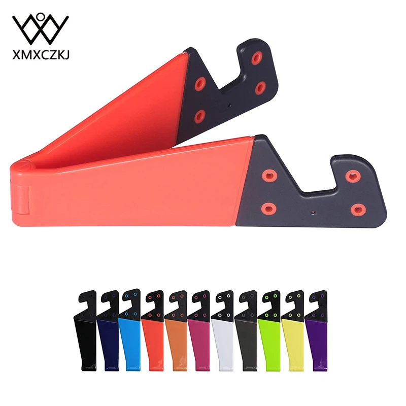 

XMXCZKJ Universal Plastic Pocket-Sized V Smart Mobile Cell Phone Holder for Iphone X HuaWei Tablet Stand Desktop Stand Mount