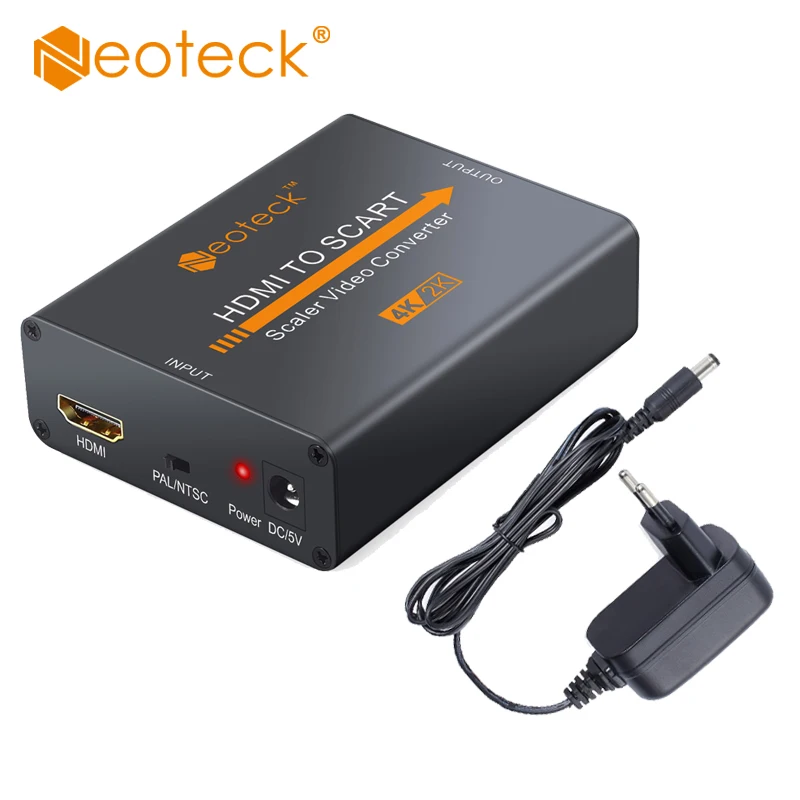 Neoteck 4 к x 2 к HDMI к SCART конвертер адаптер Цифровой Видео Аудио Композитный видео сигнал и FL/FR стерео аудио Поддержка CVBS