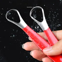 2 шт скребки для языка многоразовые из нержавеющей стали для чистки полости рта щетка с коробкой освежитель подметальные машины гигиена полости рта уход свежее дыхание