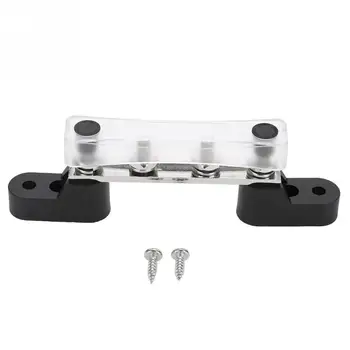 

4 Studs Bus Bar Electric Terminal Junction Block 100Amp 12~48 V Buss Bar Stud Terminal Stainless Steel Car Accessories New