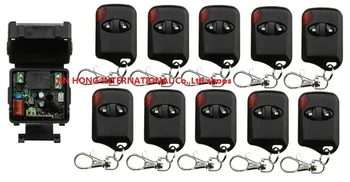 

AC220V 1CH Wireless Remote Control Switch System teleswitch 1*Receiver + 10*cat eye Transmitters for Appliances Gate Garage Door