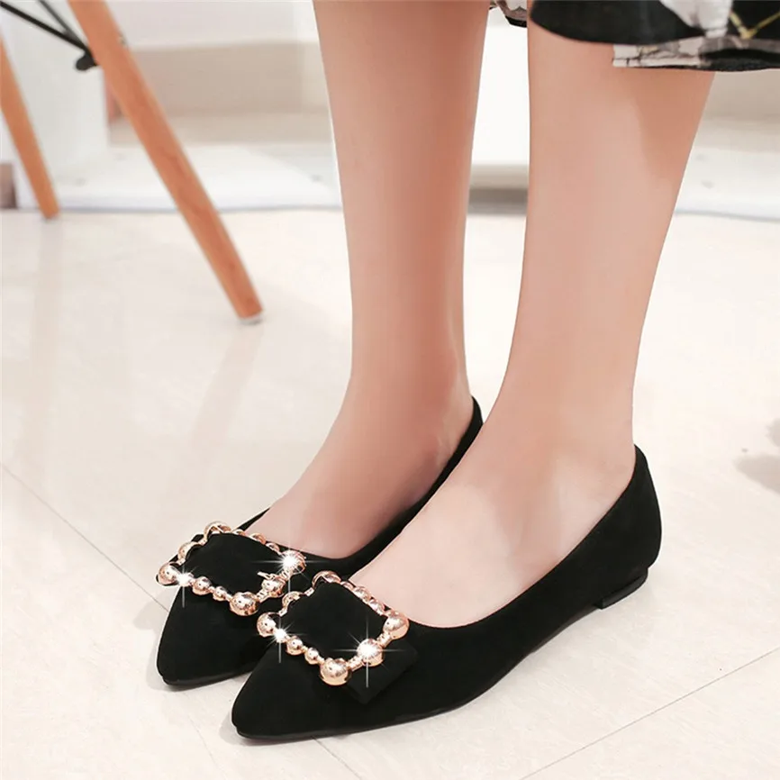 

Women Ladies 2019 Fashion Ladies Flock Metal Shallow Single Flat Pointed Toe Casual Shoes Luxy Style Summer Shoes For Ladies M#3