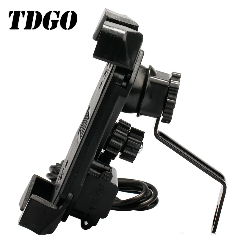 

TDGO Charging Bracket Clip Black Mobile Phone Bracket For Handle Support Mobile Motorcycle Phone Stand For iPhone Xiaomi 2018