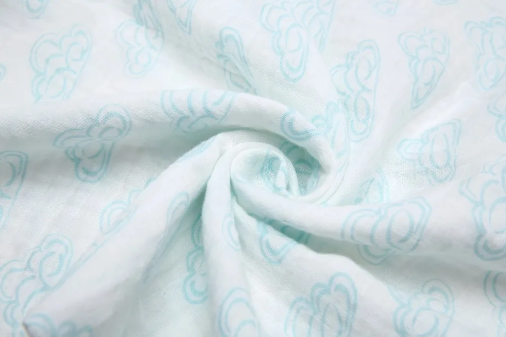 Детские муслиновые одеяла 100% хлопок Принт младенческой пеленать обёрточная бумага для ванной полотенце, постельное белье Чехол для
