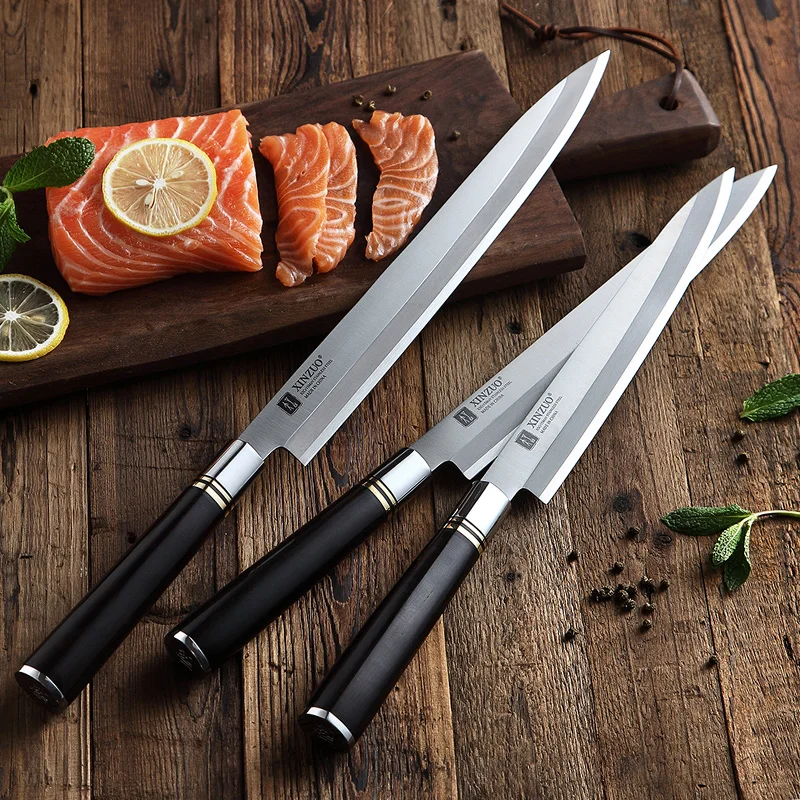  XINZUO 240/270/300mm Filleting Knife with Scabbard X5Cr15MoV Steel Kitchen Knives Japanese Sashimi  - 32701051250