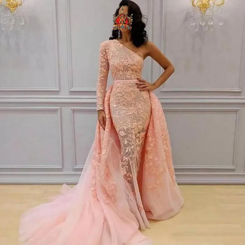 

Arabian Evening Dresses vestidos largos Fall Country abendkleider Elegant Formal Dress With Removable Tail Modest Evening Gowns
