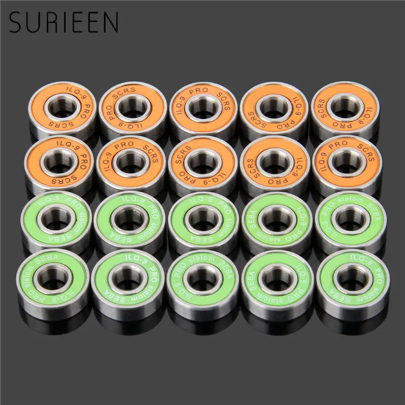 20 قطع surieen ILQ-9 تحمل التزلج الأخدود 8 ملليمتر x 22 ملليمتر x 7 ملليمتر أجزاء مضمنة التزلج واضعة الرول سكيت اكسسوارات بالجملة