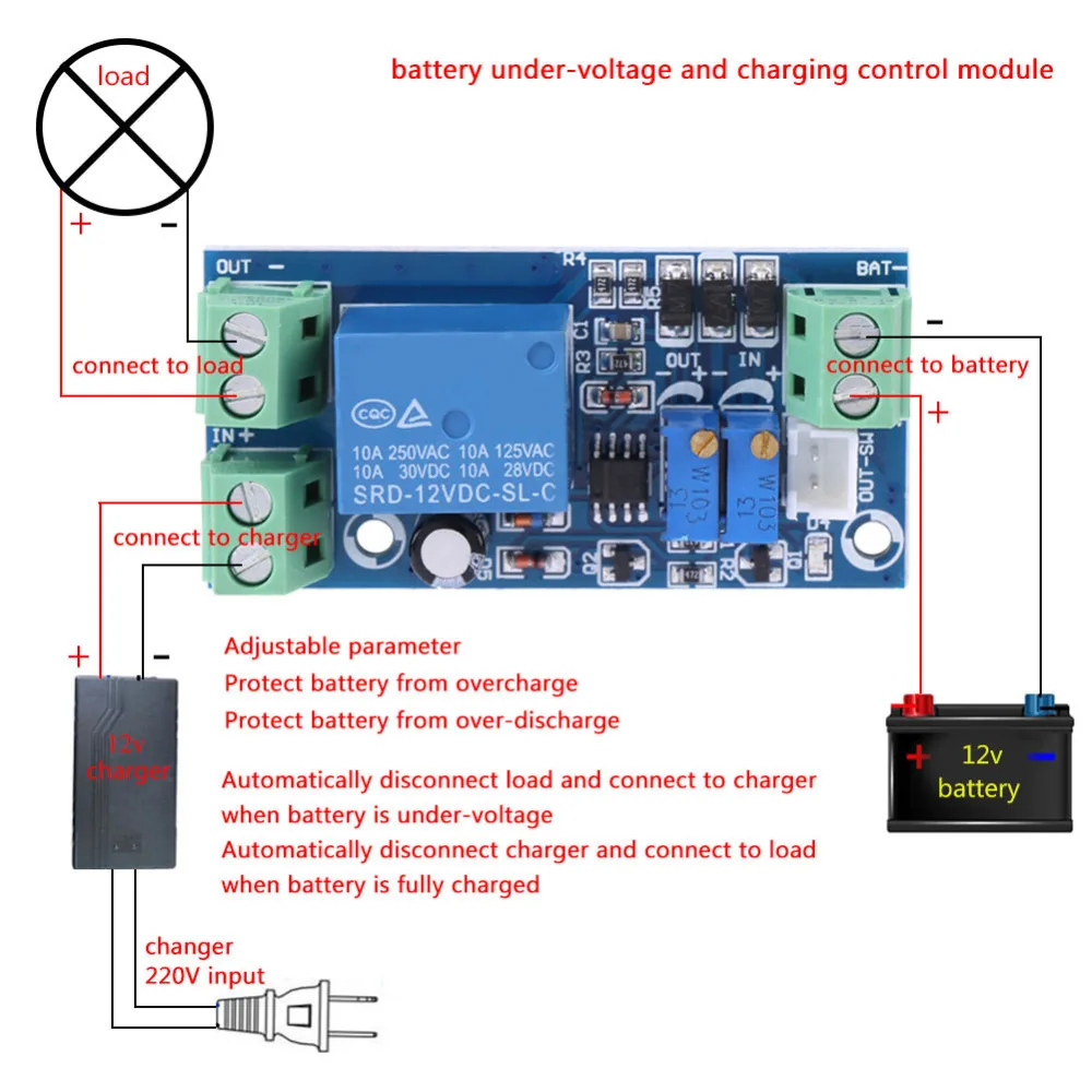 Лидер продаж 12V напряжения Управление хранения Батарея плата защиты от пониженного напряжения автоматически включается/выкл Управление; модуль