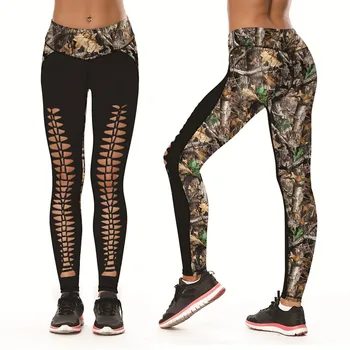 

3D creative trees printed hollow out leggings for women 2019 streetwear fitness bodybuilding sexy ankle-length skinny pants