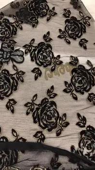 

super Quality french net Lace Fabric with flower L-11127 New design embroidered lace