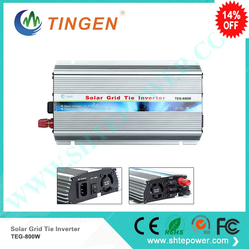 

800w on grid tie micro solar inverter mppt function dc output 90-130v 190-260v choice ac input 10.8-30v