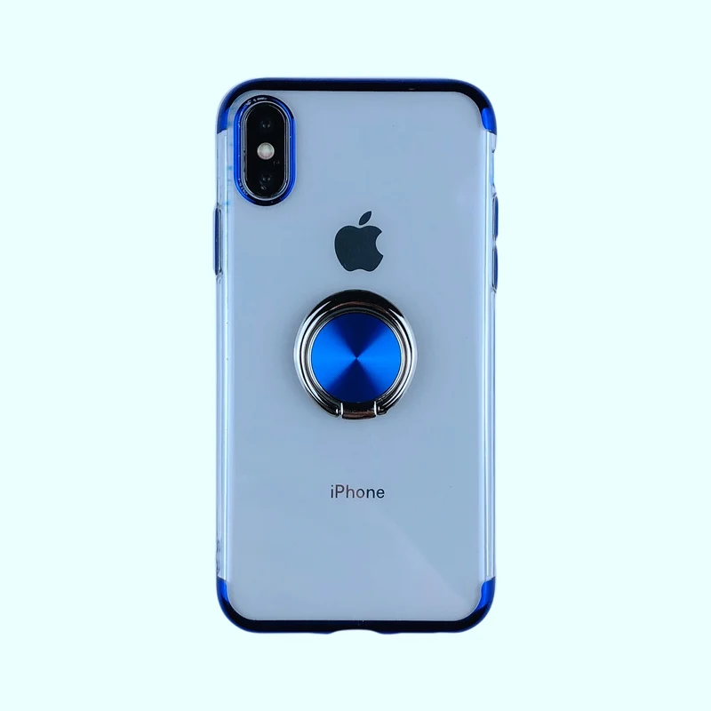 Для iphone 8 7 plus iphone 6 s 6s plus 11 Pro Max чехол адсорбционный Магнитный Прозрачный чехол для iphone XS Max iphone XR XS X 10 чехол s - Цвет: Синий