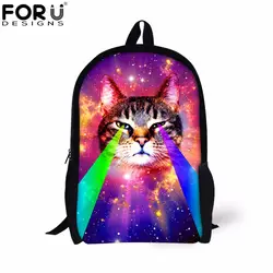 FORUDESIGNS/милые животные кошка принт детские школьные сумки галактика дети Mochila школьный рюкзак сумки для мальчиков девочек книга сумки