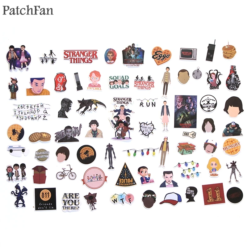 Patchfan 66 шт. очень странные дела ПВХ Водонепроницаемый мультфильм наклейки для