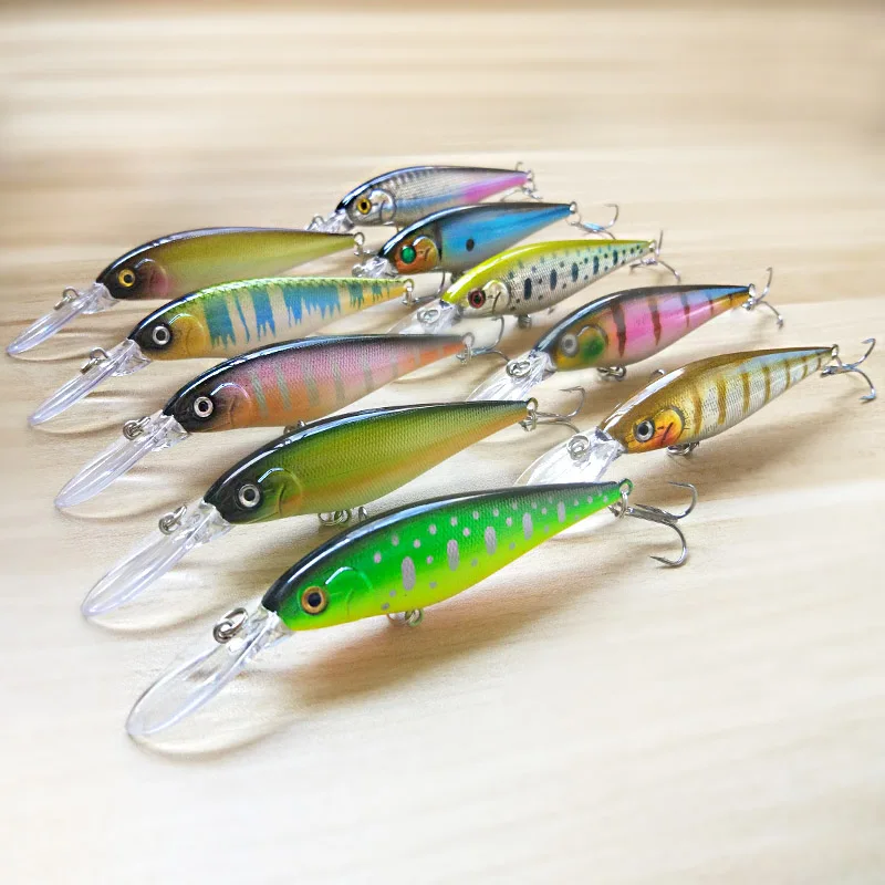 NEW 11cm 10.5g Hard Bait Minnow Streak Fishing Lures Bass Fresh Water Hook Diving Perch Wobbler Fishing bait
