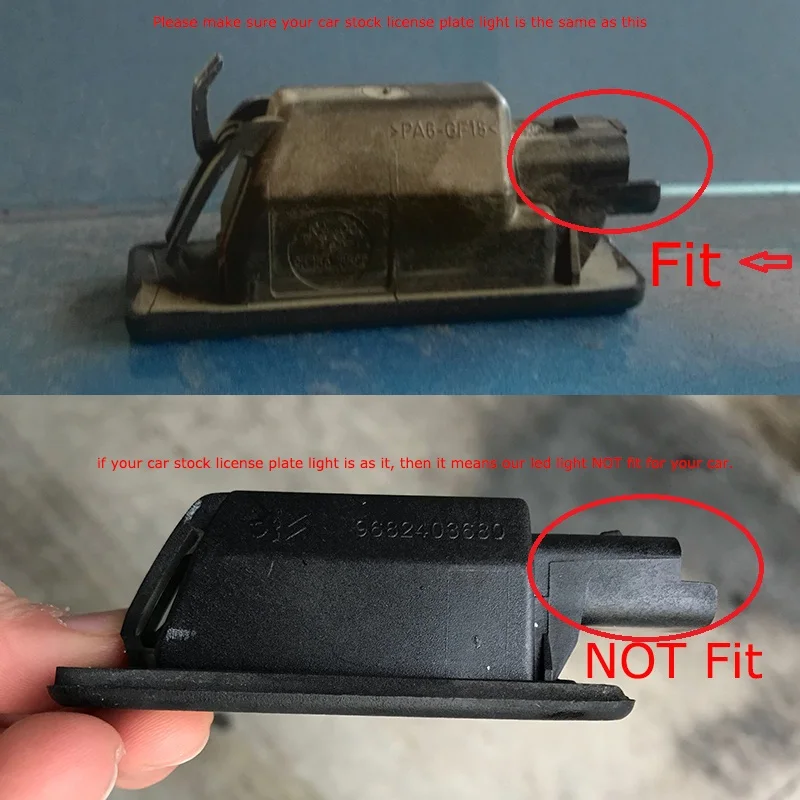 2 шт. светодиодный светильник номерного знака для Peugeot 207 308 Citroen Berlingo C2 C3 Pluriel Baujahr C4